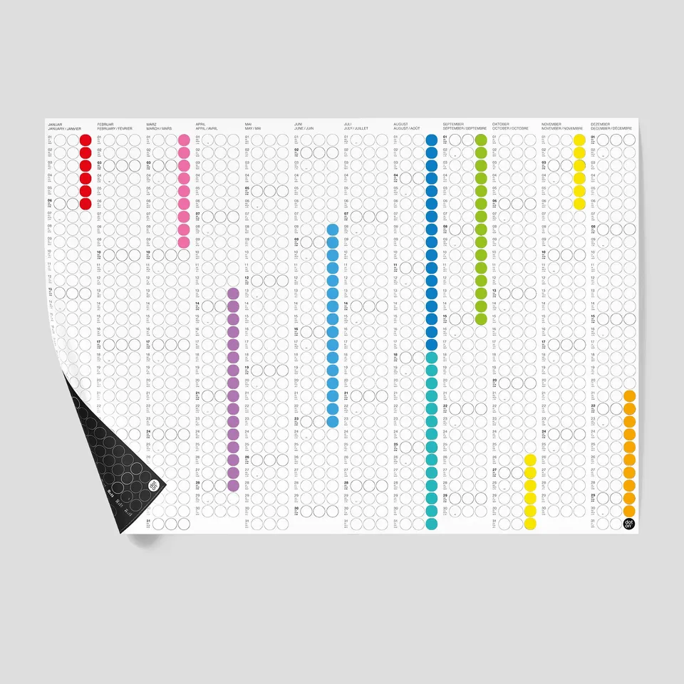 dot-on-jahresplaner-2027-classic-rainbow-kalender-dots image 1