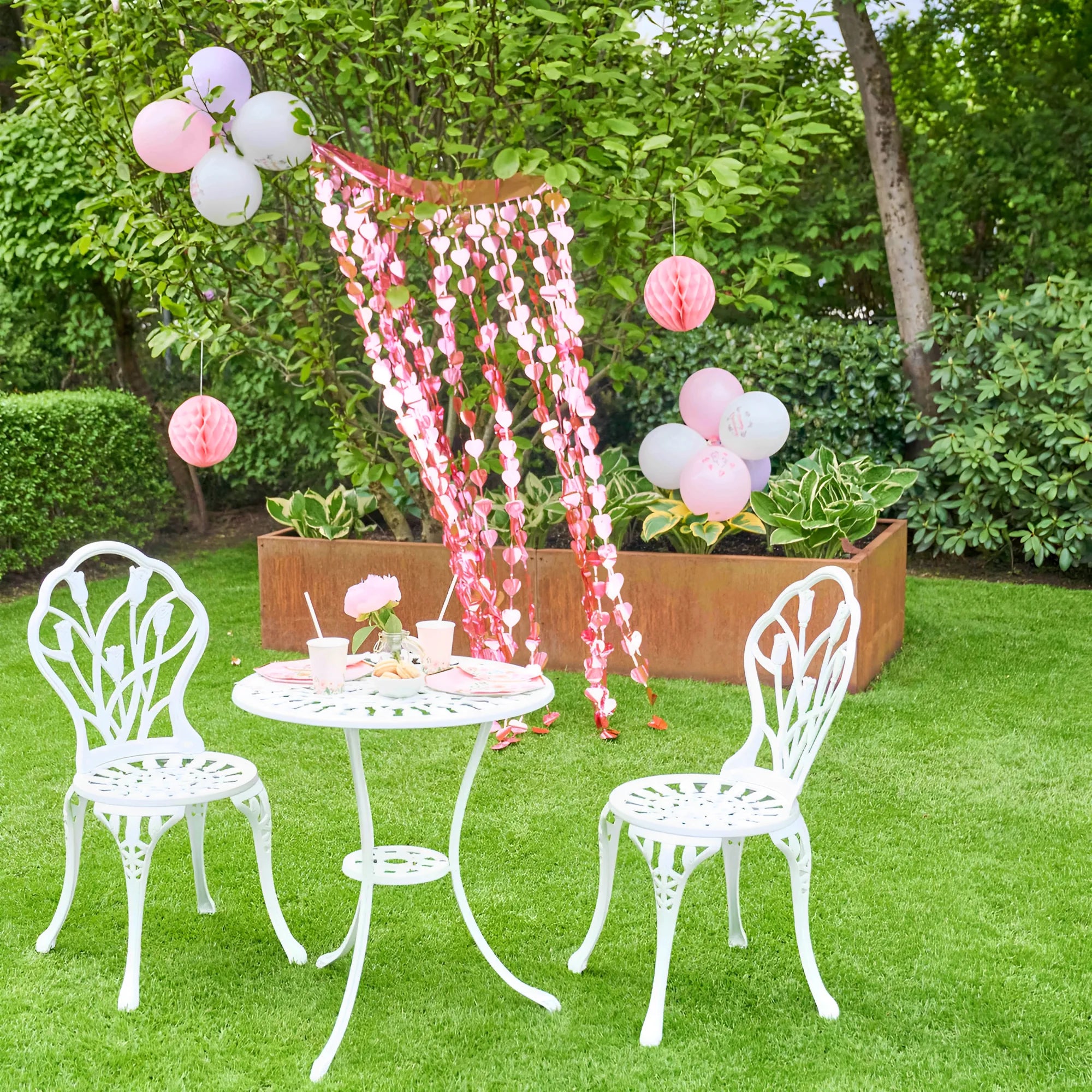 little-birthday-lametta-vorhang-herz-pink-1x2-m-glitzer image 2