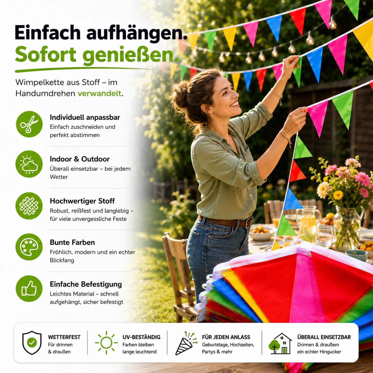 festifun-wimpelkette-100m-stoffgirlande-bunt-1x-wetterfest image 2