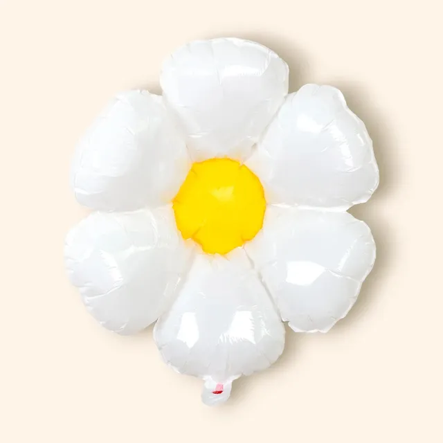 little-birthday-folien-luftballon-blume-xl-wei-gelb-70-cm image 1