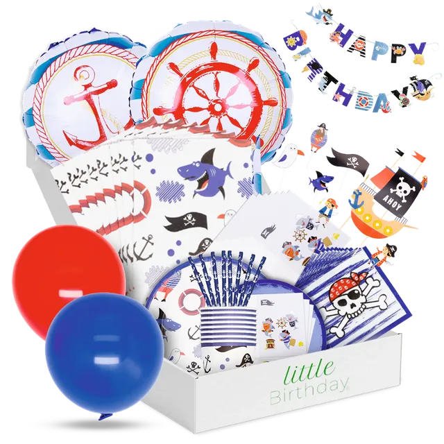 little-birthday-piraten-mottobox-partyset-8-kinder-117-tlg image 1