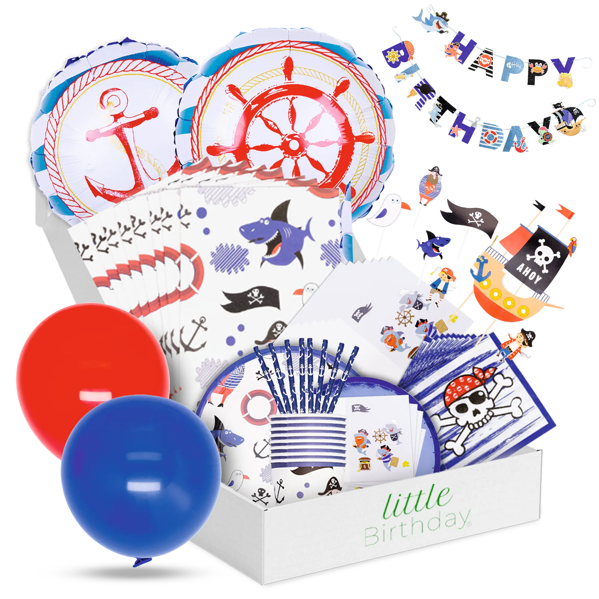 little-birthday-piraten-mottobox-partyset-8-kinder-117-tlg image 1