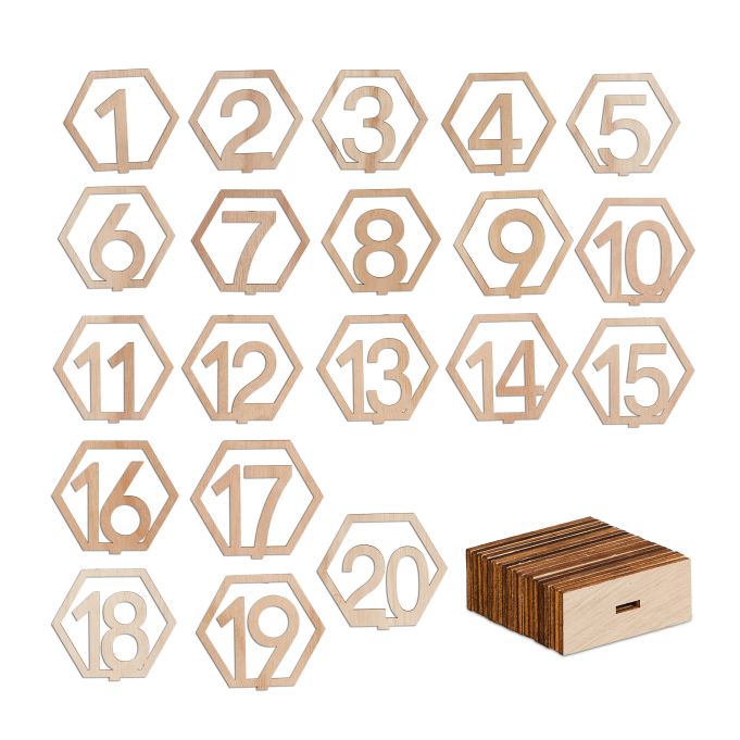 eventzauber-tischnummern-holz-hexagon-set-1-20-boho image 2