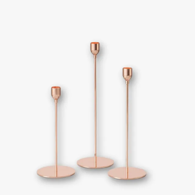 eventzauber-kerzenst-nder-set-metall-ros-gold-3-tlg image 1