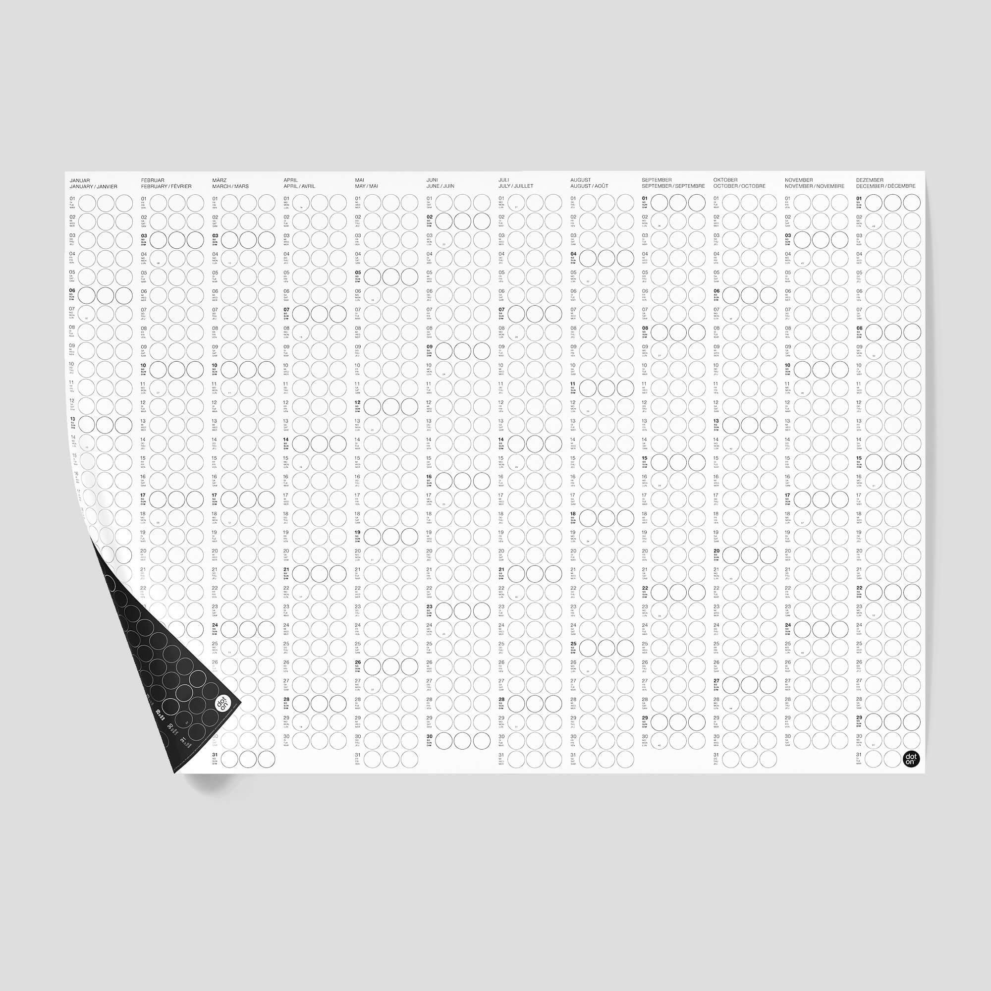 dot-on-jahresplaner-classic-dotsless-2027-querformat-100x69-cm image 1