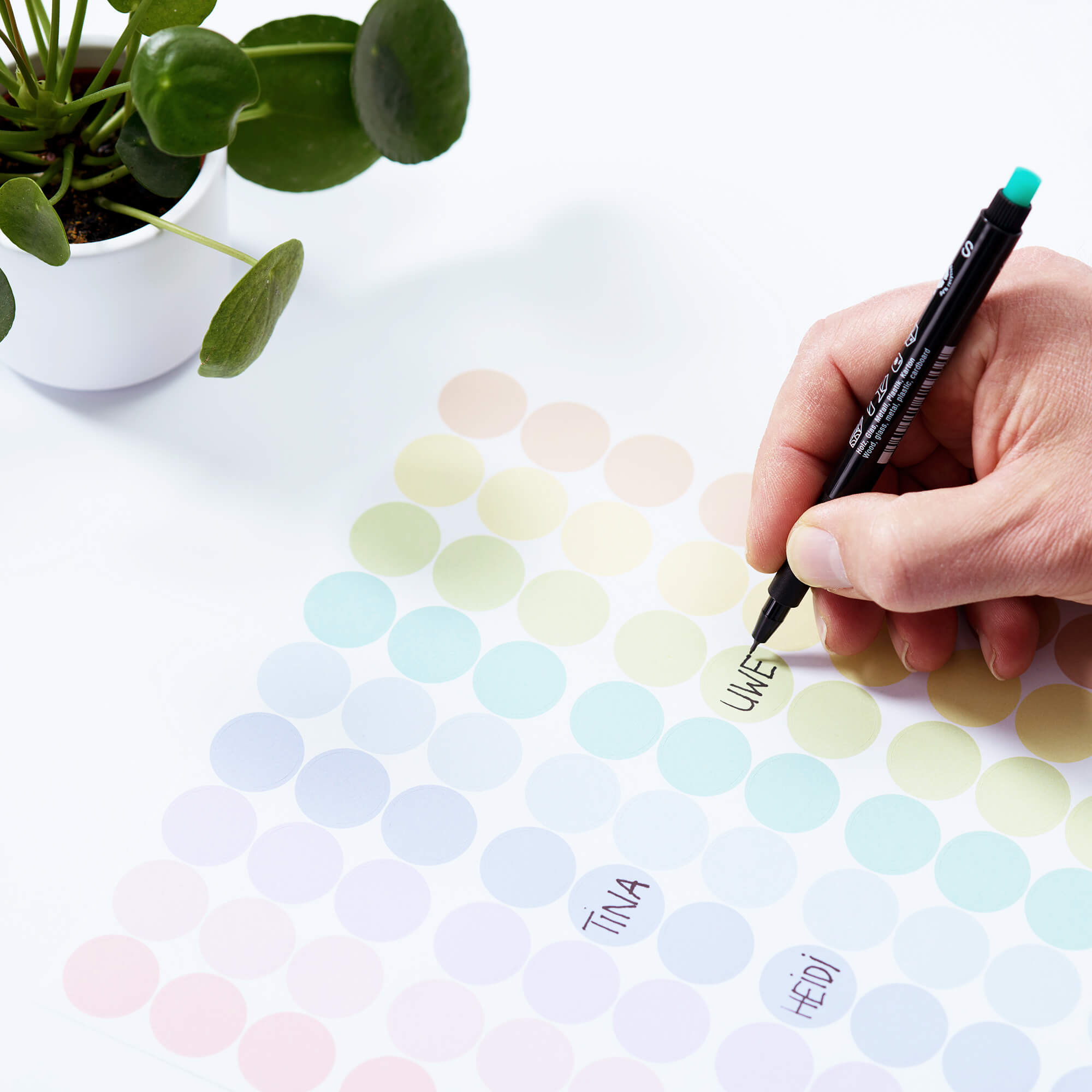 dot-on-pastell-dots-klebepunkte-20-mm-3er-set-rosa image 2
