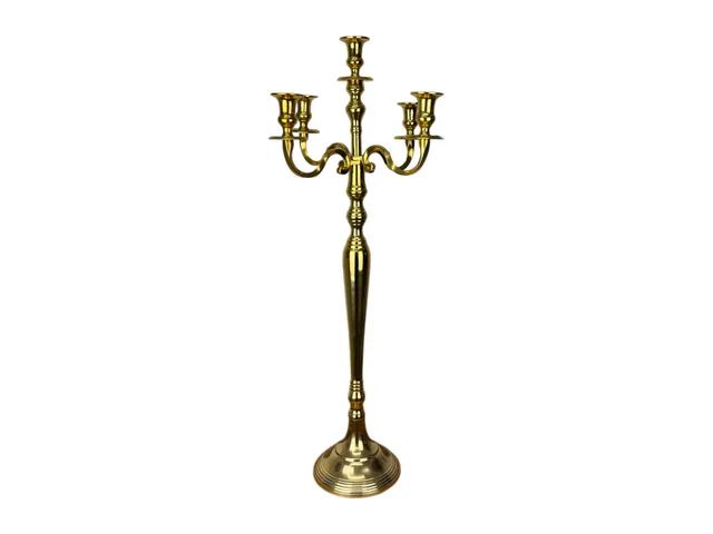 kerzenleuchter-gold-5-armig-80cm-mit-stabkerzen-mieten image 1
