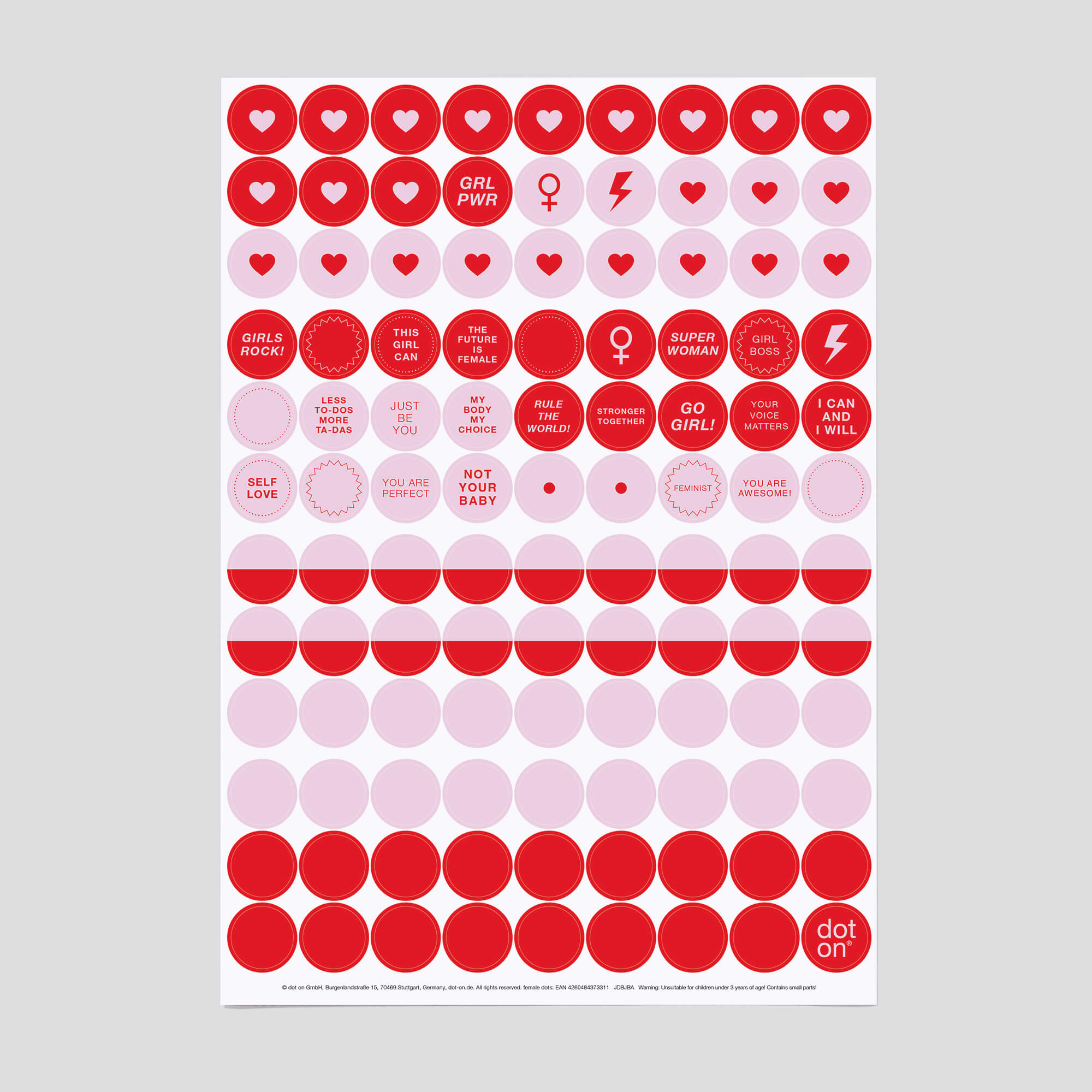 dot-on-female-dots-klebepunkte-20-mm-rot-rosa-107-st-ck image 1
