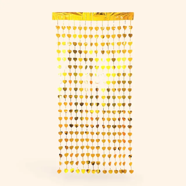 little-birthday-lametta-vorhang-goldenes-herz-1x2-m image 1