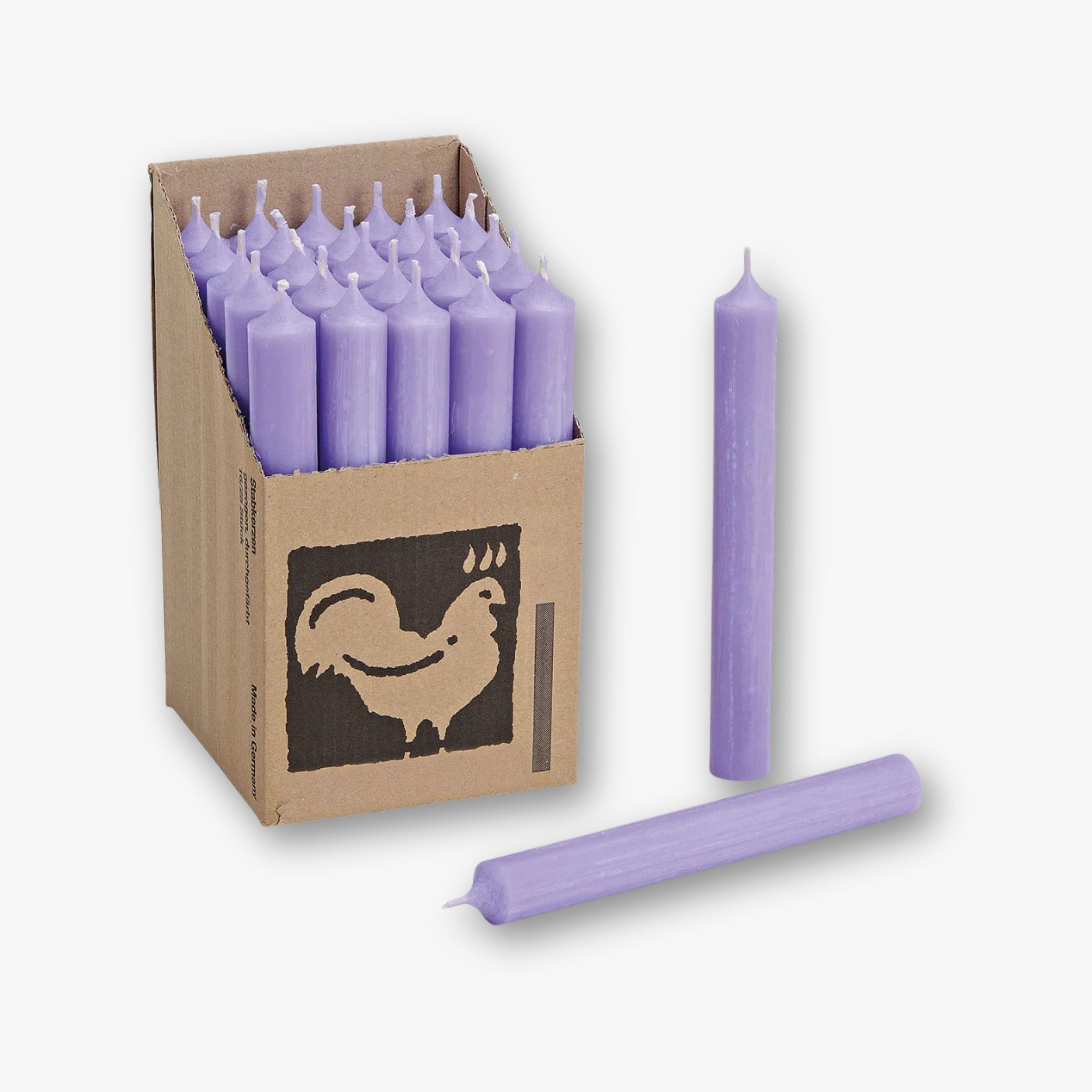 eventzauber-stabkerzen-lavendel-25-st-ck-180x22mm-echtwachs image 1