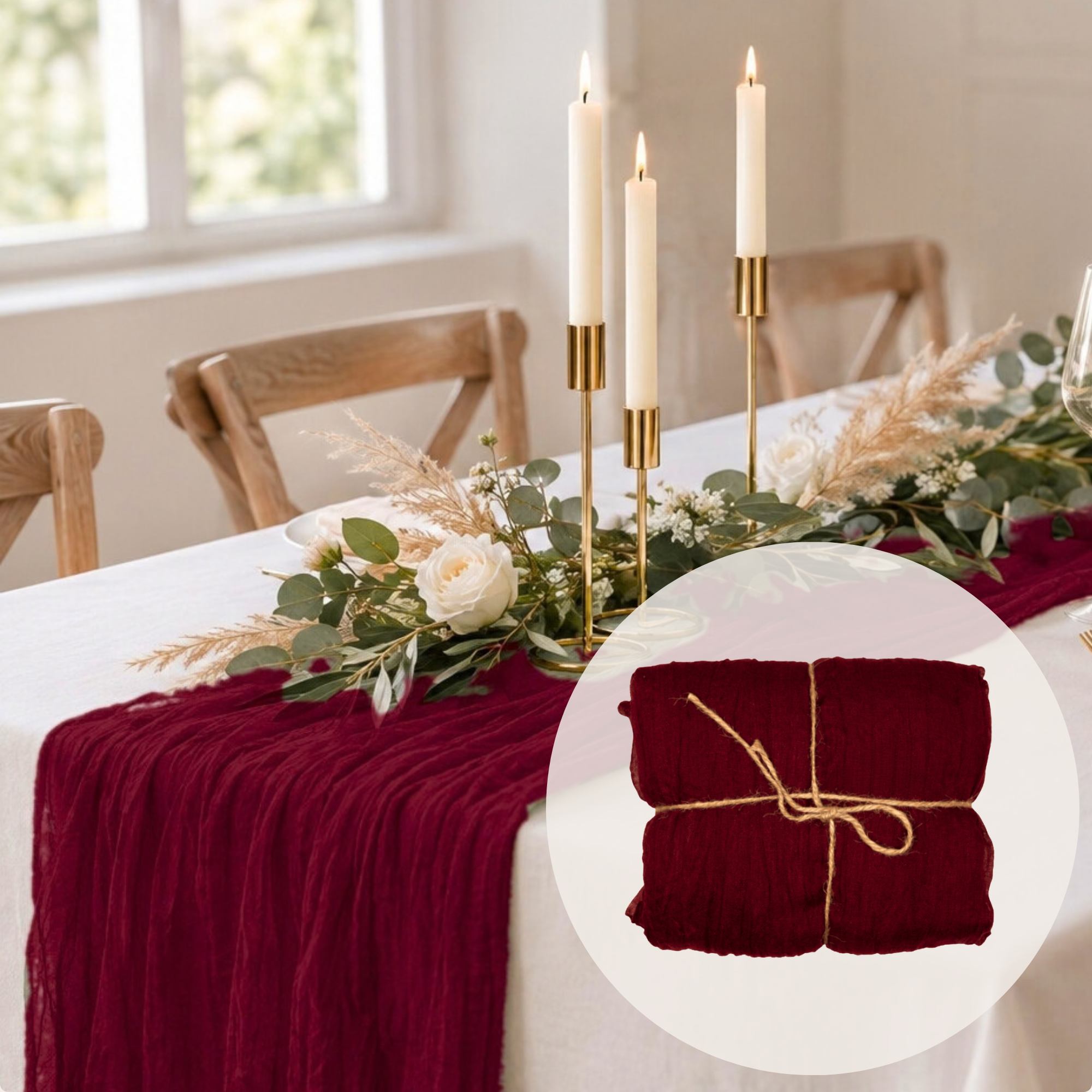 eventzauber-musselin-k-setuch-tischl-ufer-90x300cm-bordeaux-hochzeit image 1