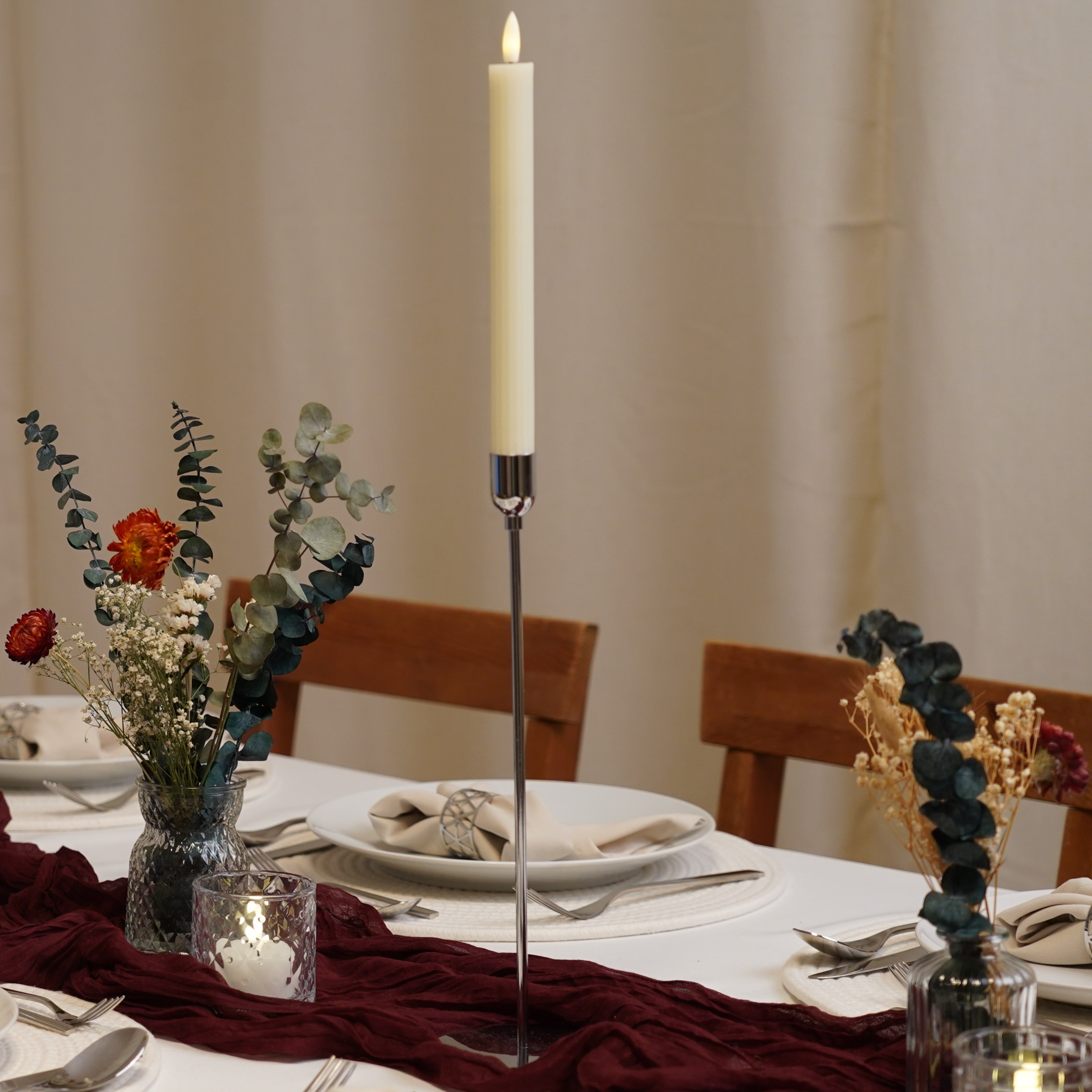eventzauber-kerzenst-nder-set-silber-3-teilig-metall-stabkerzenhalter image 2
