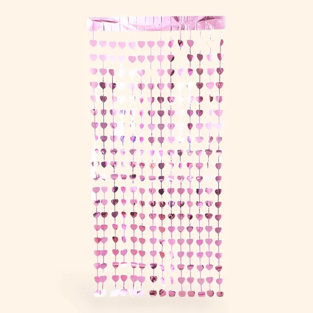 little-birthday-lametta-vorhang-herz-pink-1x2-m-glitzer image 1