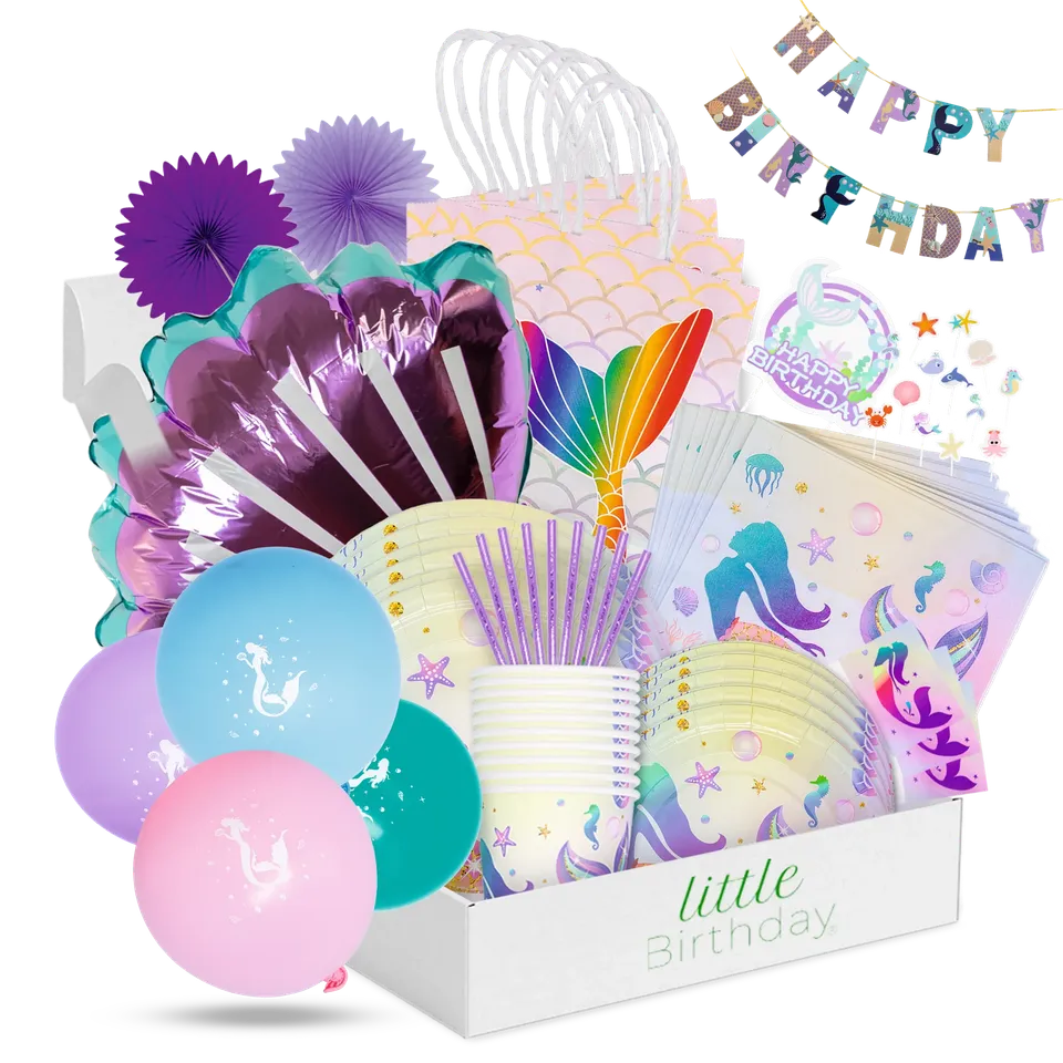 little-birthday-meerjungfrau-geburtstagsbox-partyset-138-teilig image 1