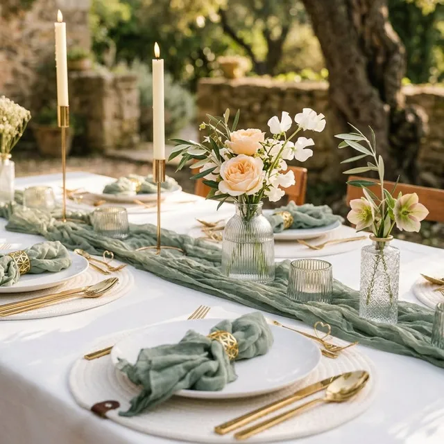 eventzauber-greenery-modern-tischdeko-komplettset-salbeigr-n-gold image 1
