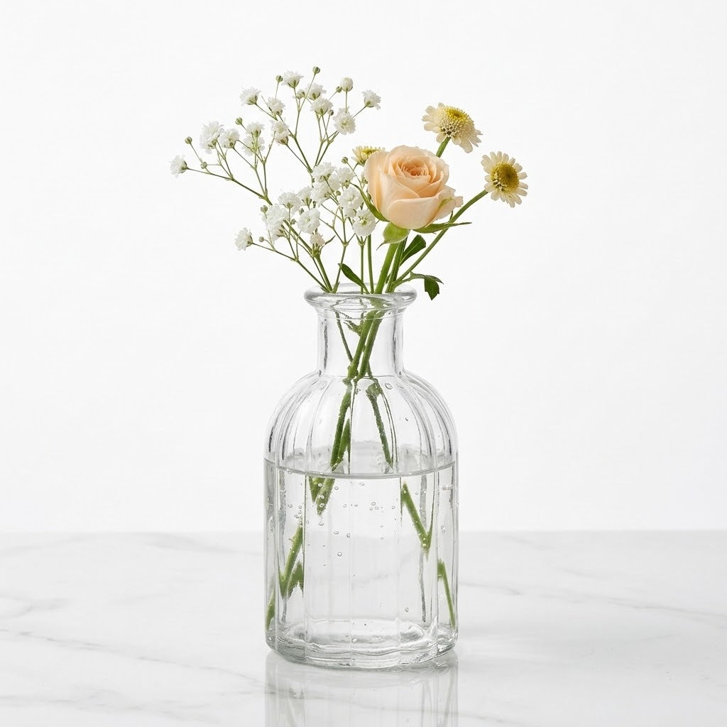 eventzauber-vasen-flaschenvase-glas-linear-klar-h14-klein image 2