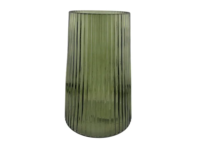 eventverleih-sh-glasvase-geriffelt-gr-n-vase-13x20-mieten image 1