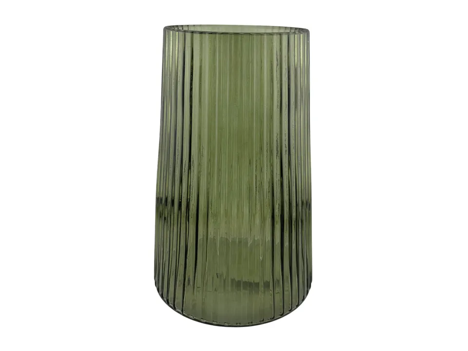 eventverleih-sh-glasvase-geriffelt-gr-n-vase-13x20-mieten image 1