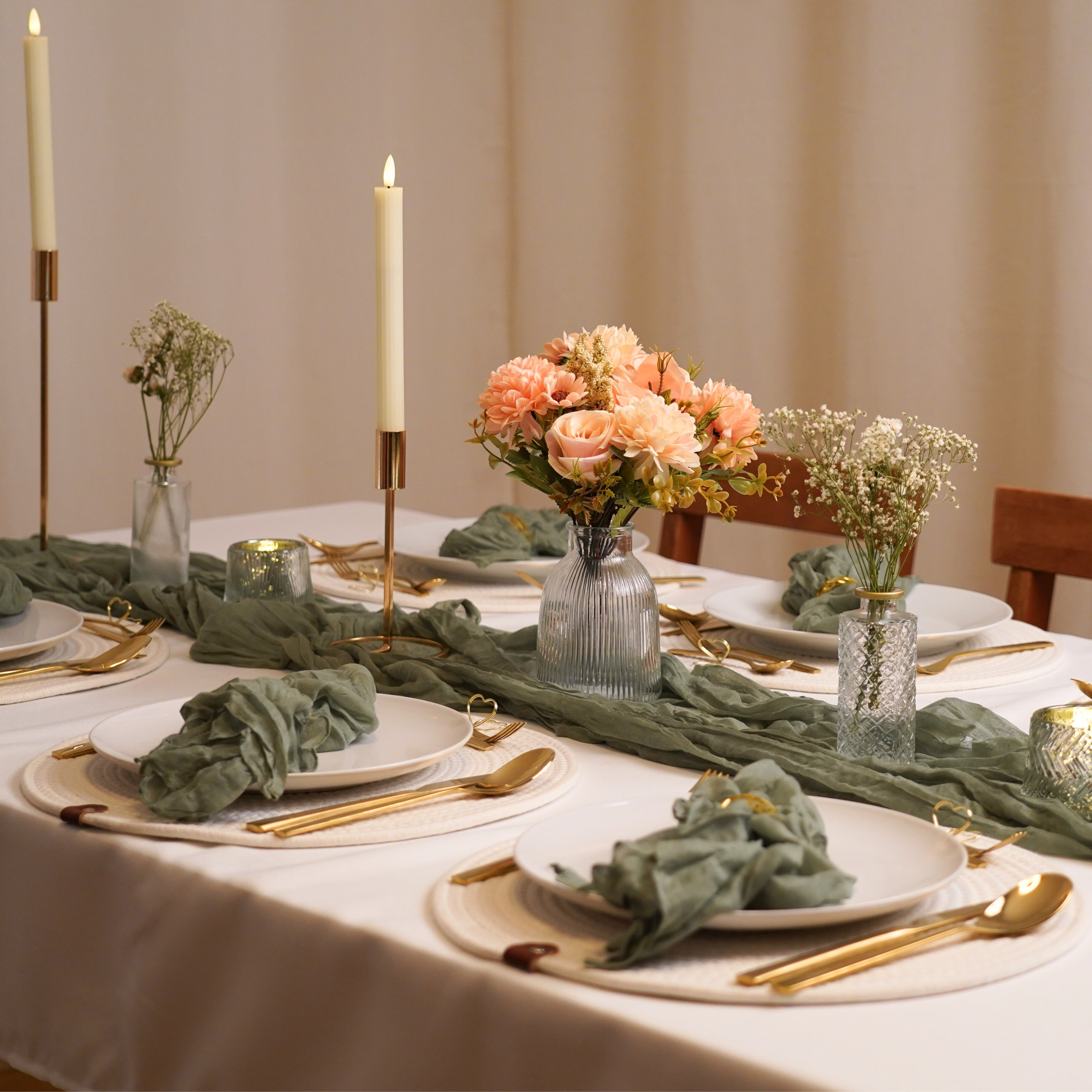 eventzauber-tischdeko-komplettset-greenery-modern-salbeigr-n image 1