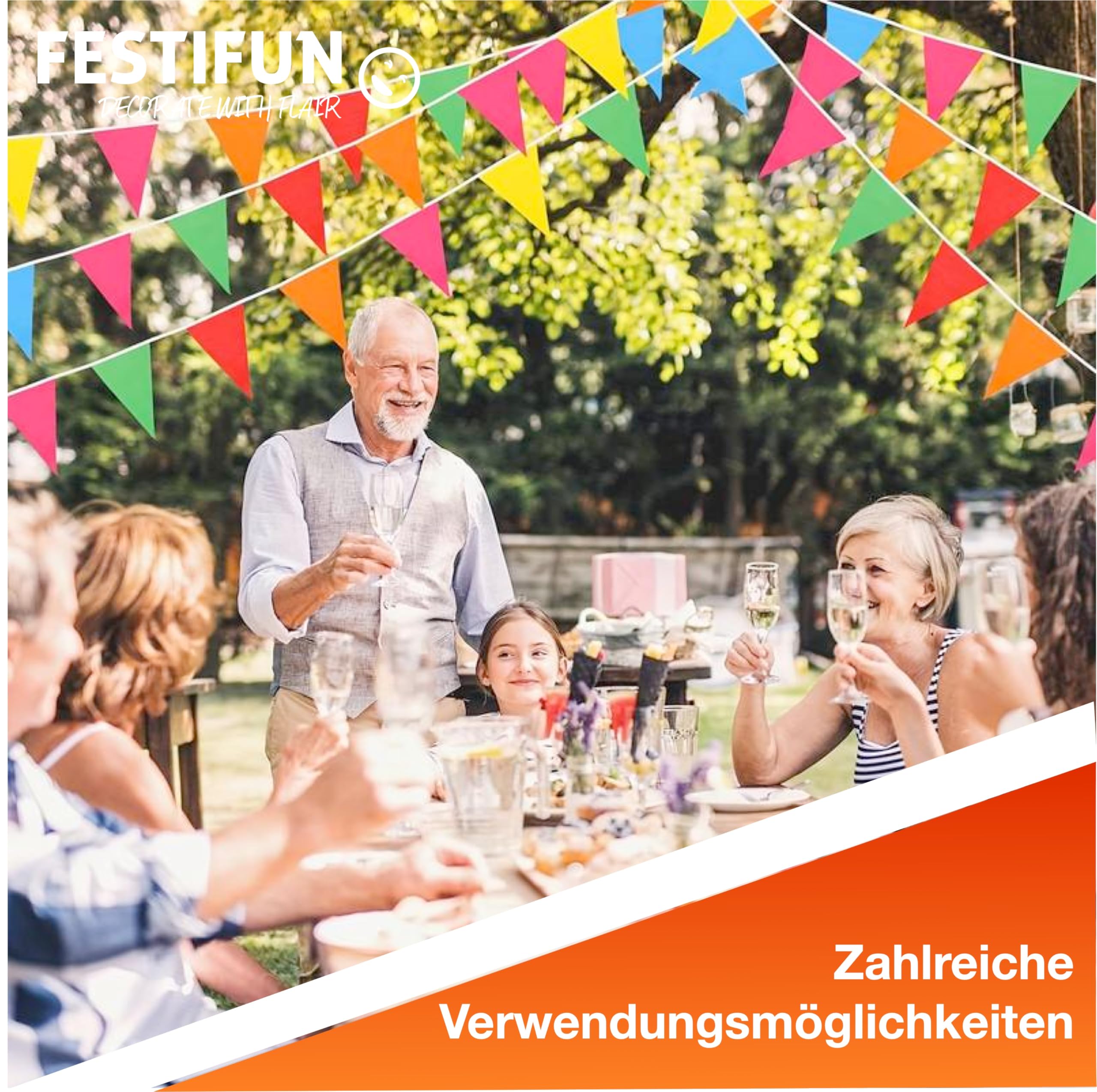 festifun-wimpelkette-3x-100m-stoffgirlande-bunt-wetterfest image 4
