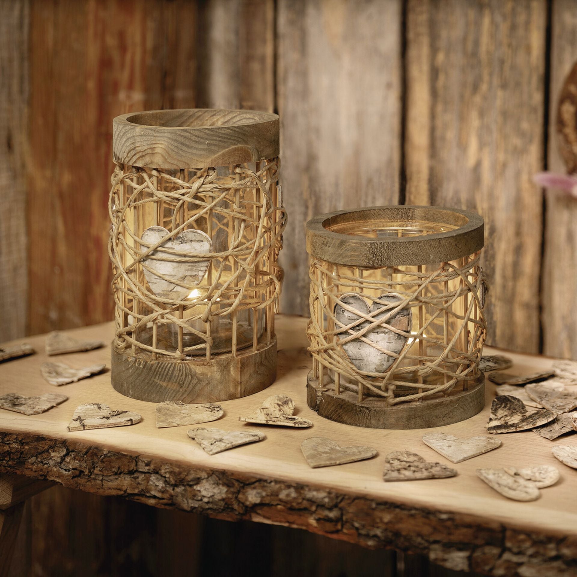 eventzauber-windlichter-boho-windlicht-holz-2er-set image 2