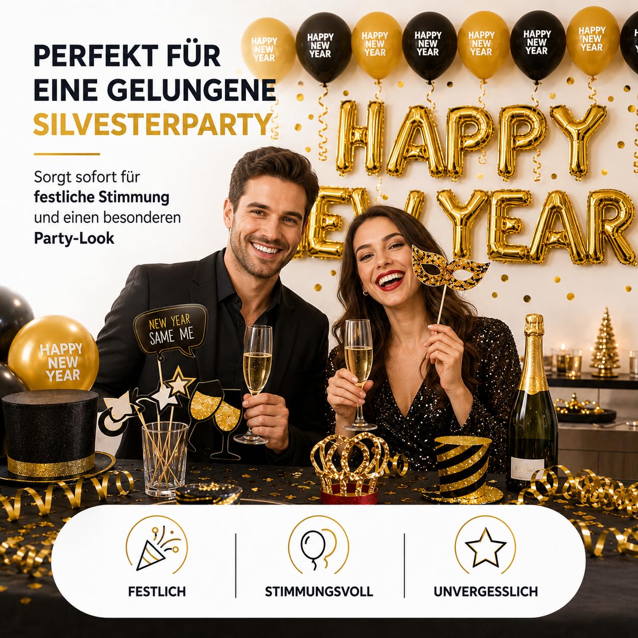festifun-dekoration-set-silvester-2027-happy-new-year-gold image 2