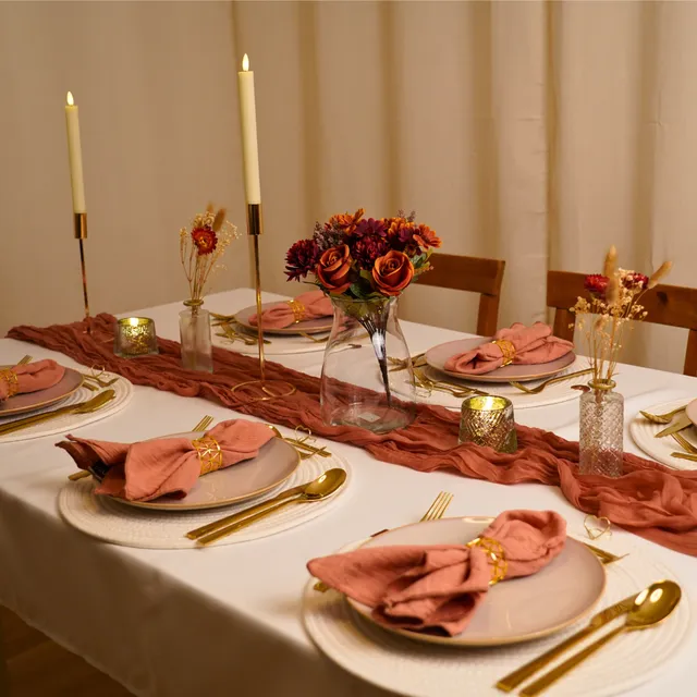 eventzauber-tischdeko-komplettset-romantic-boho-altrosa-gold-20-30 image 1