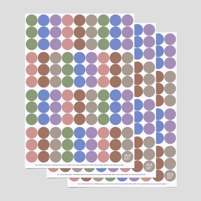 dot-on-klebepunkte-floral-dots-sticker-3er-set-pastell image 1