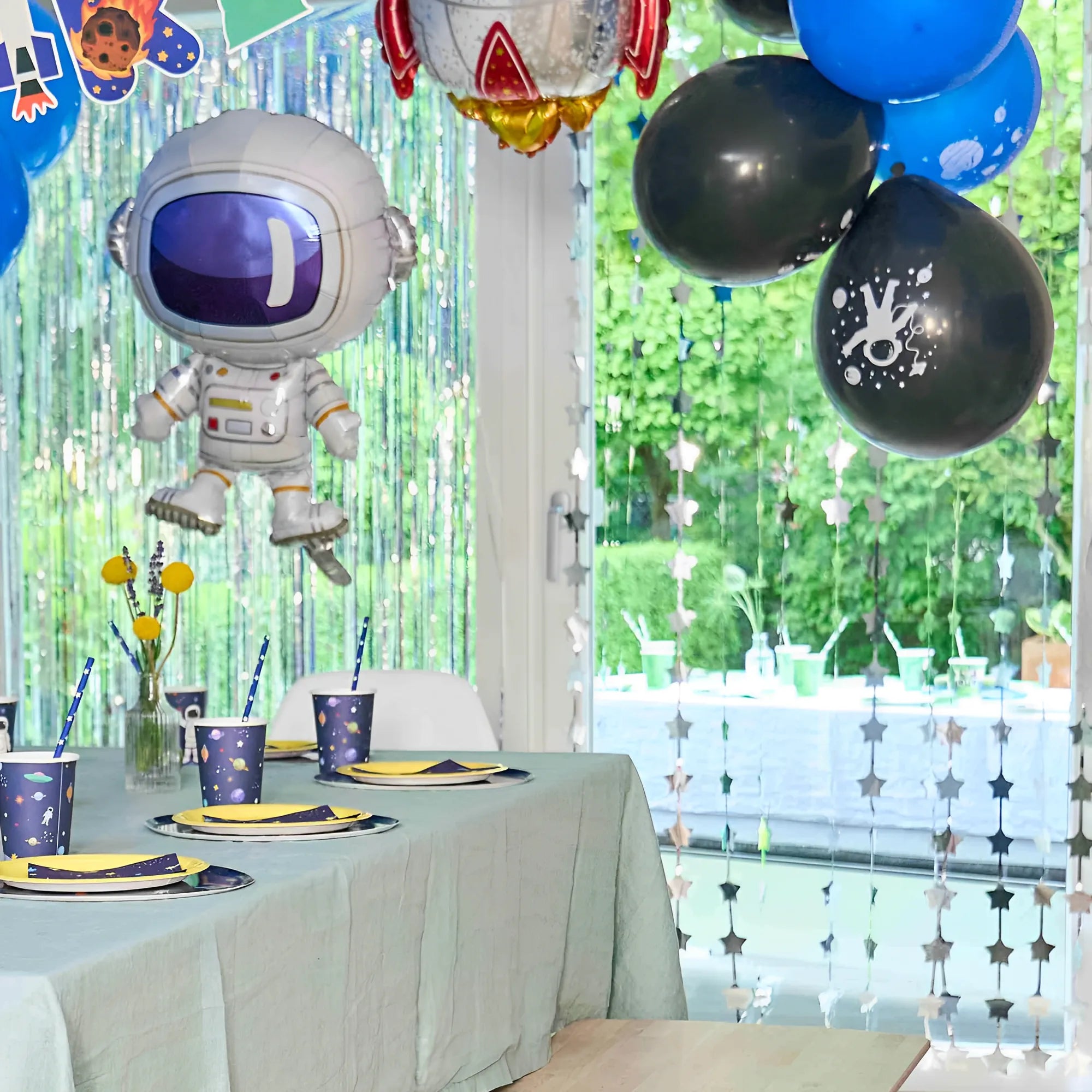 little-birthday-stern-lametta-vorhang-1x2-m-silber image 2
