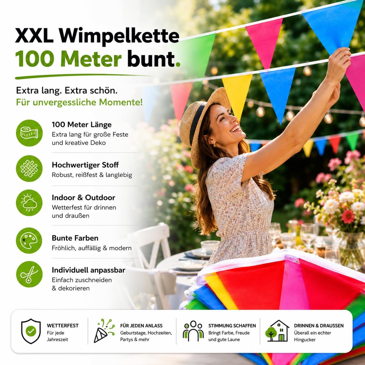 festifun-wimpelkette-100m-stoffgirlande-bunt-1x-wetterfest image 4