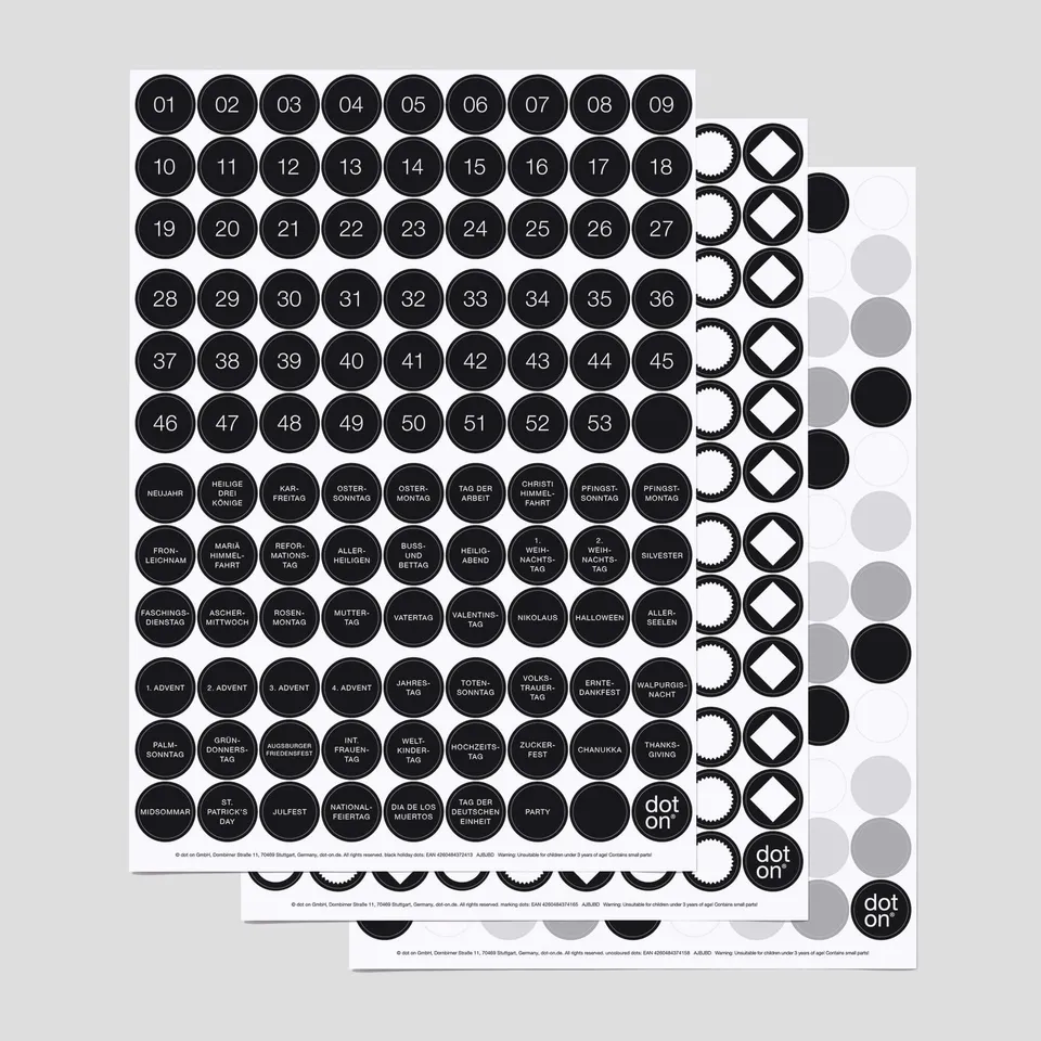 dot-on-klebepunkte-essential-dots-black-sticker-20-mm-3er-set image 1