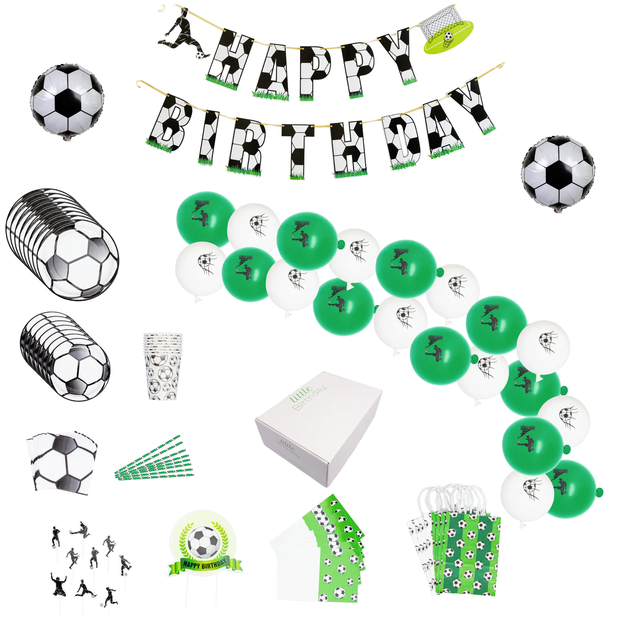 little-birthday-fu-ball-mottobox-partyset-126-teile-f-r-8-kinder image 2