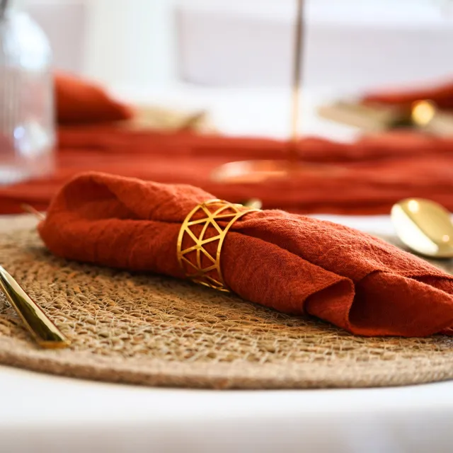 eventzauber-stoffserviette-musselin-terracotta-struktur image 1