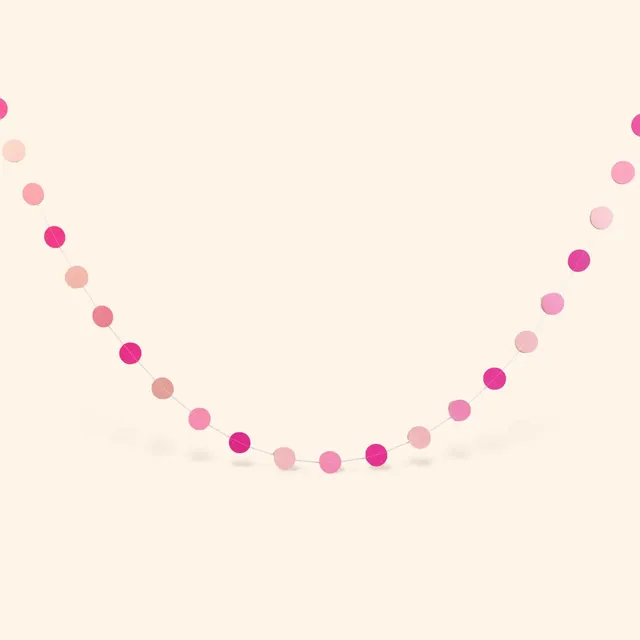 little-birthday-papiergirlande-pink-rosa-2x2-m-punkte image 1