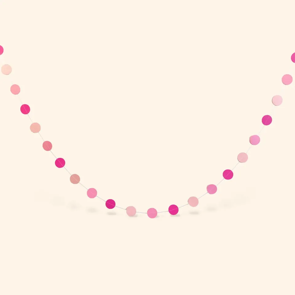 little-birthday-papiergirlande-pink-rosa-2x2-m-punkte image 1