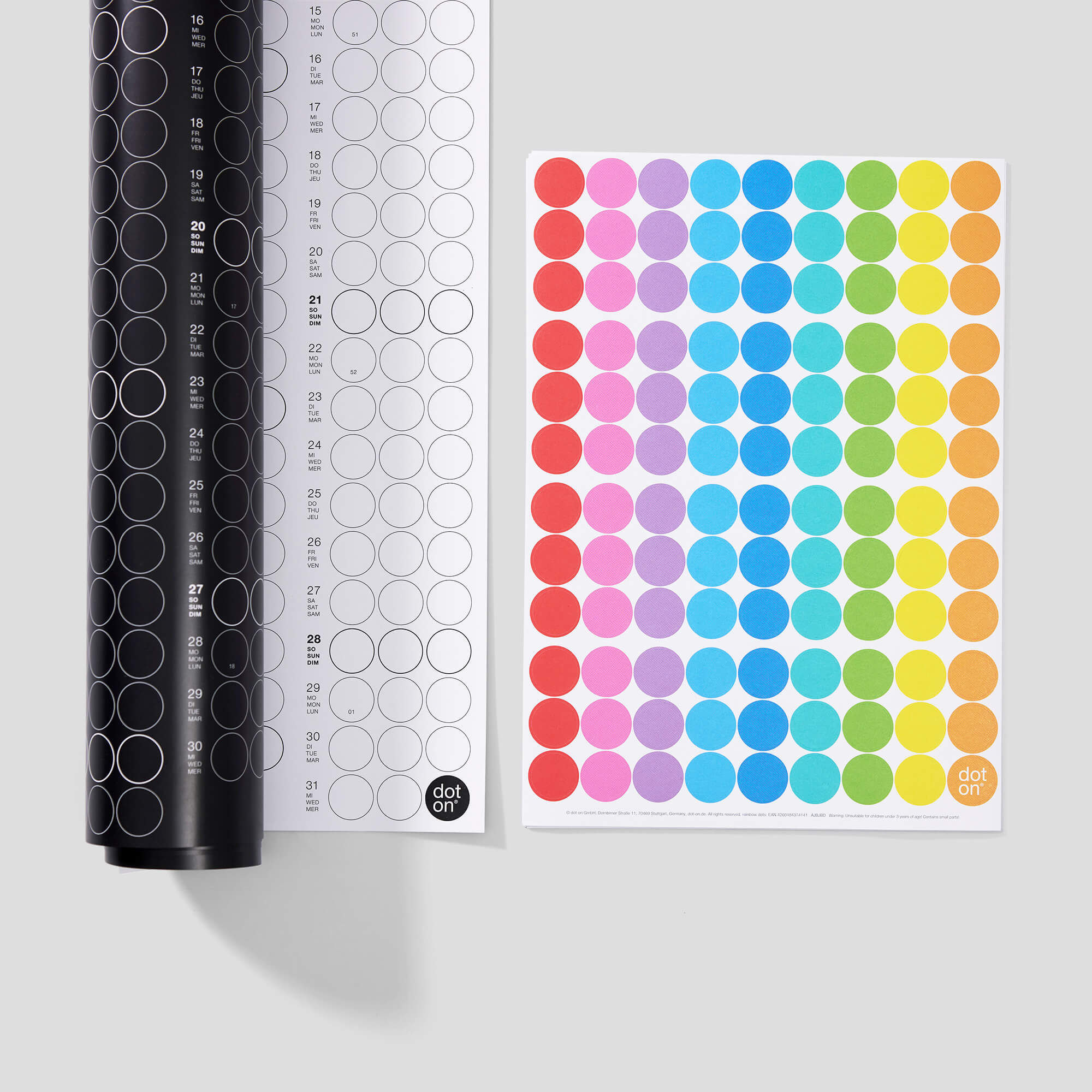 dot-on-jahresplaner-2027-classic-rainbow-kalender-dots image 4