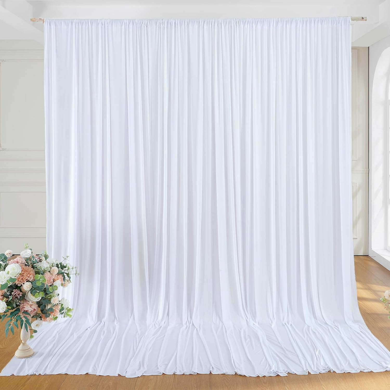 eventzauber-hintergrundvorhang-3x3m-wei-fotospot image 2