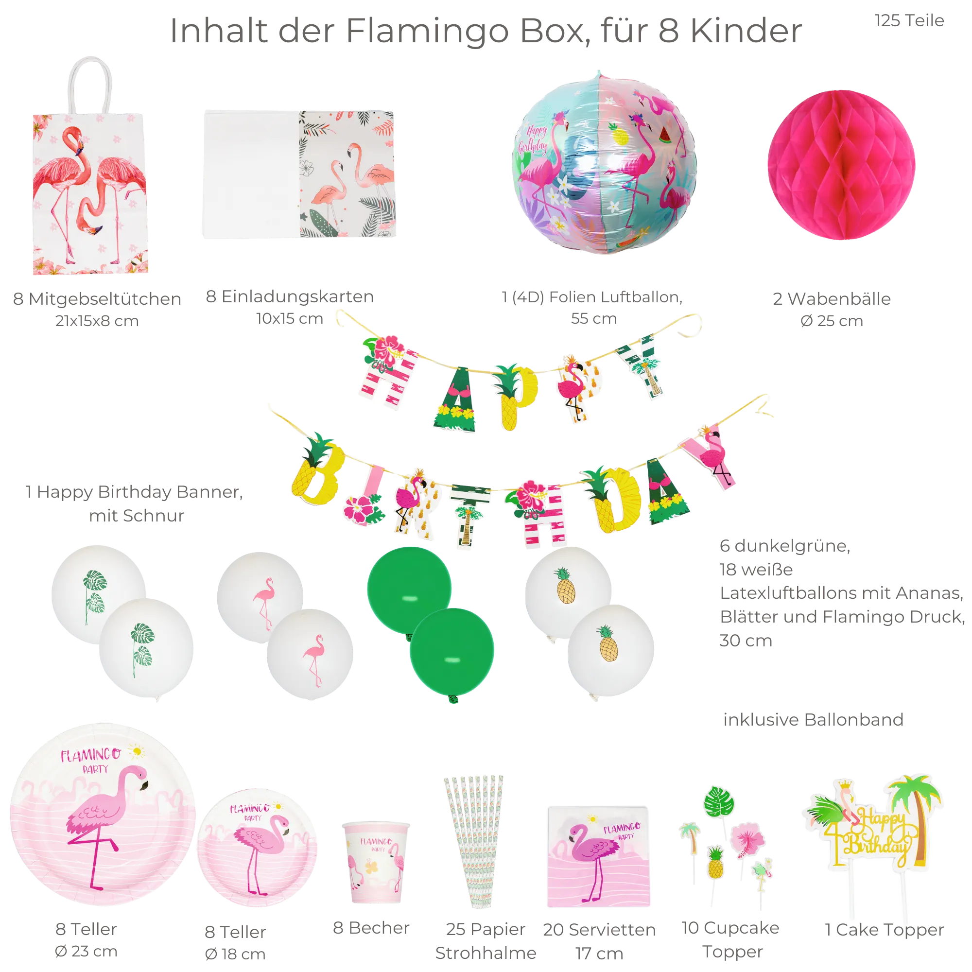 little-birthday-mottobox-flamingo-partyset-125-teile-8-kinder image 3