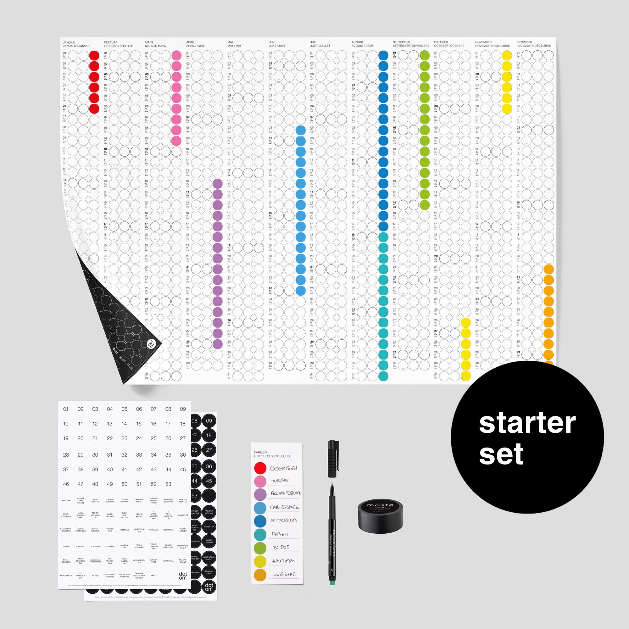 dot-on-starter-set-planen-2027-jahresplaner-mit-dots image 1