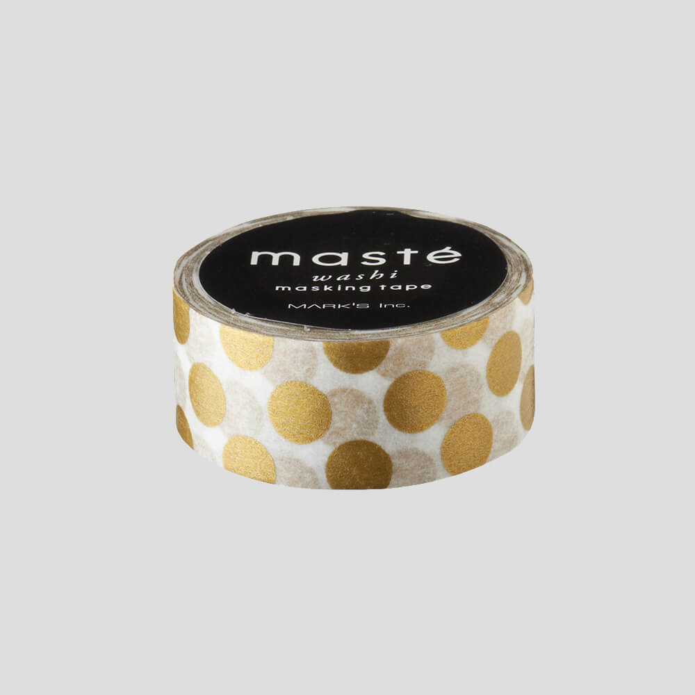 mast-dotty-dots-gold-washi-tape-15-mm-7-m image 1