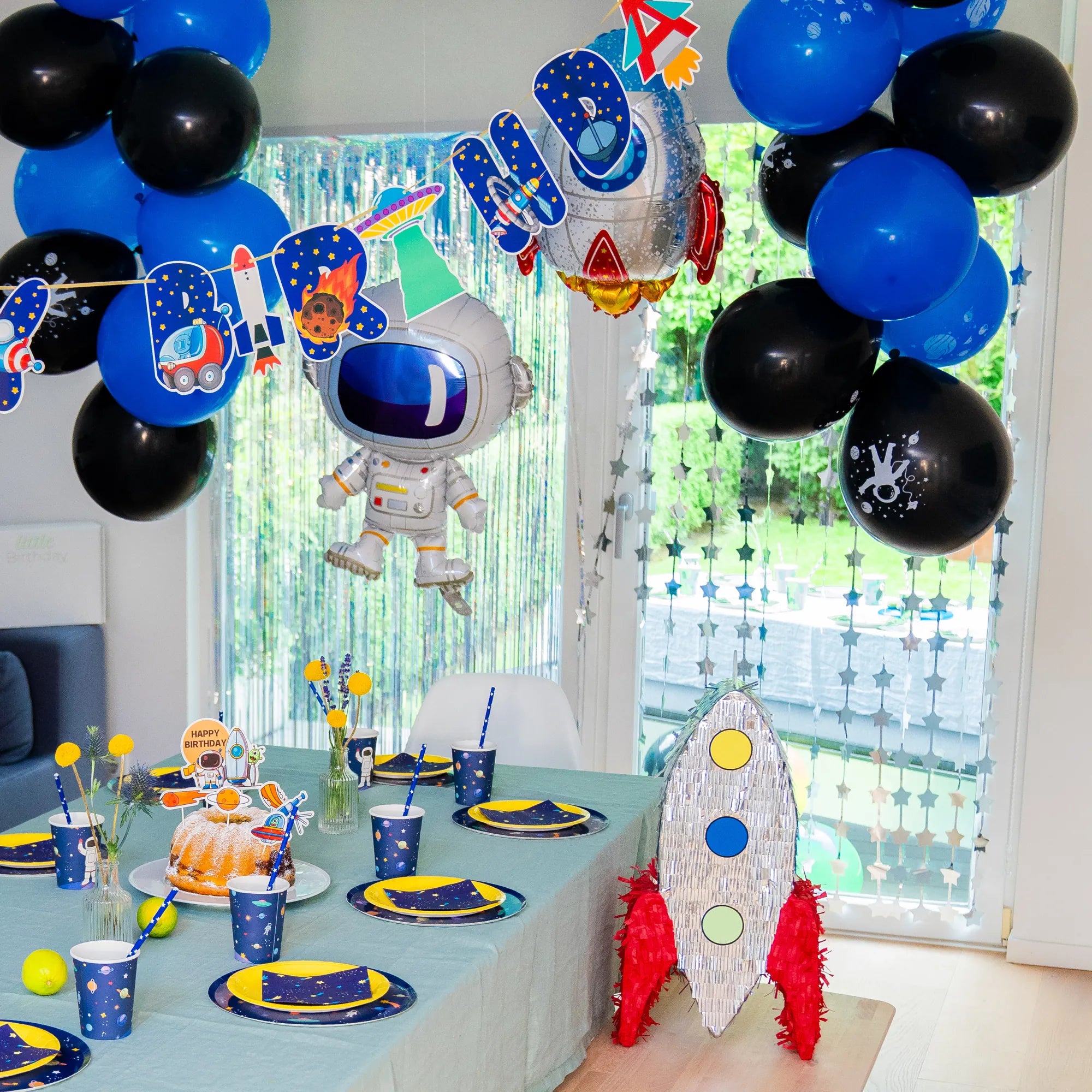 little-birthday-stern-lametta-vorhang-1x2-m-silber image 3