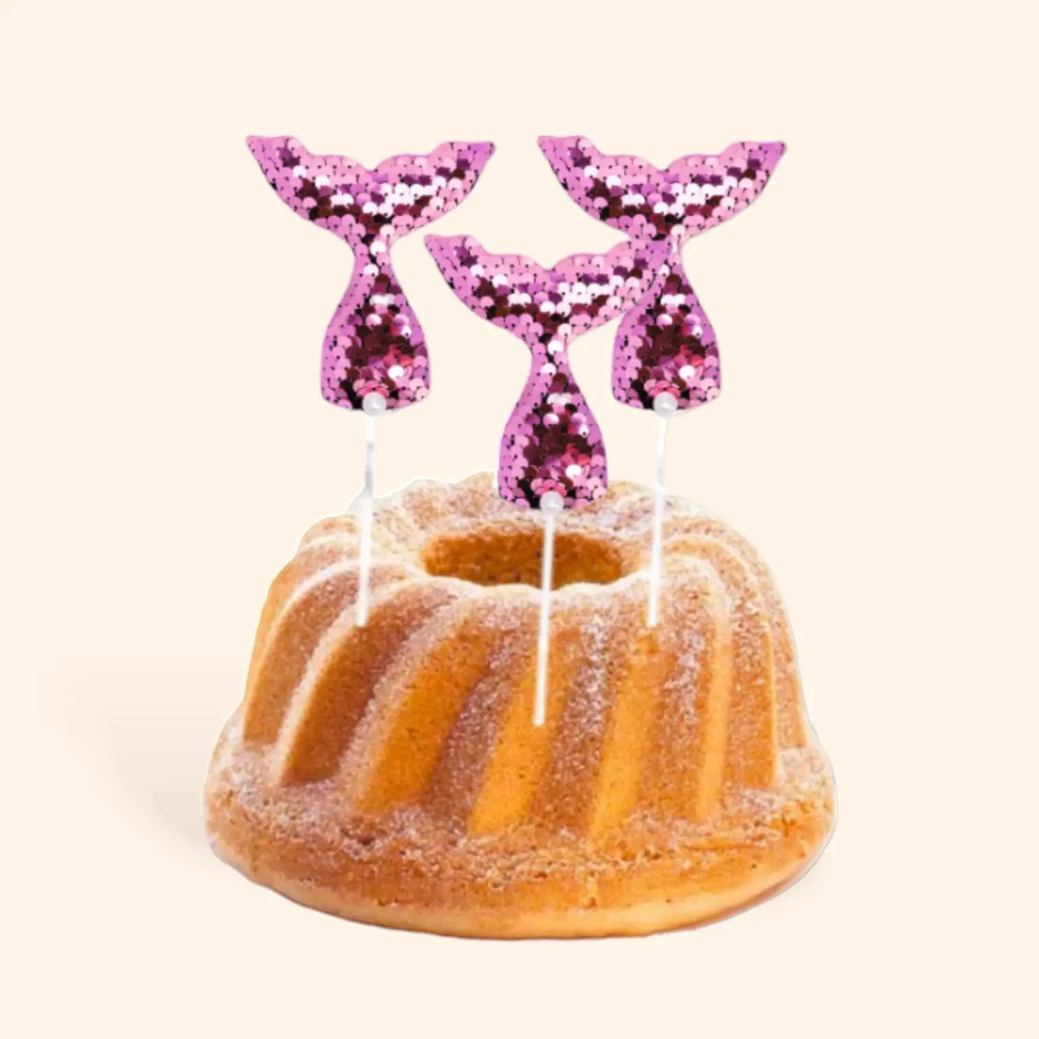 little-birthday-meerjungfrau-cupcake-deko-flosse-rosa-pailletten image 2