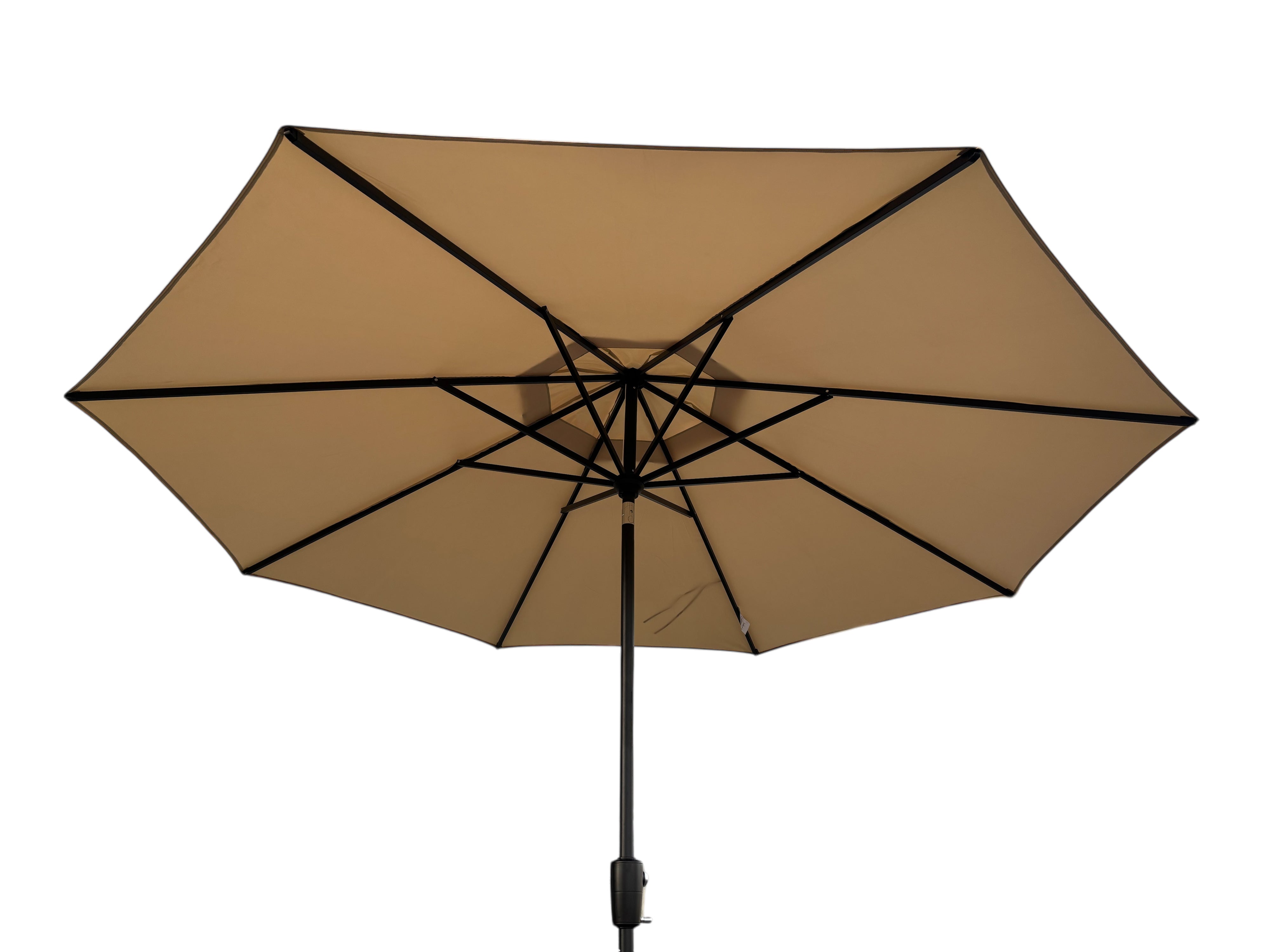eventverleih-zelte-sonnenschirm-3-m-beige-mit-st-nder image 2