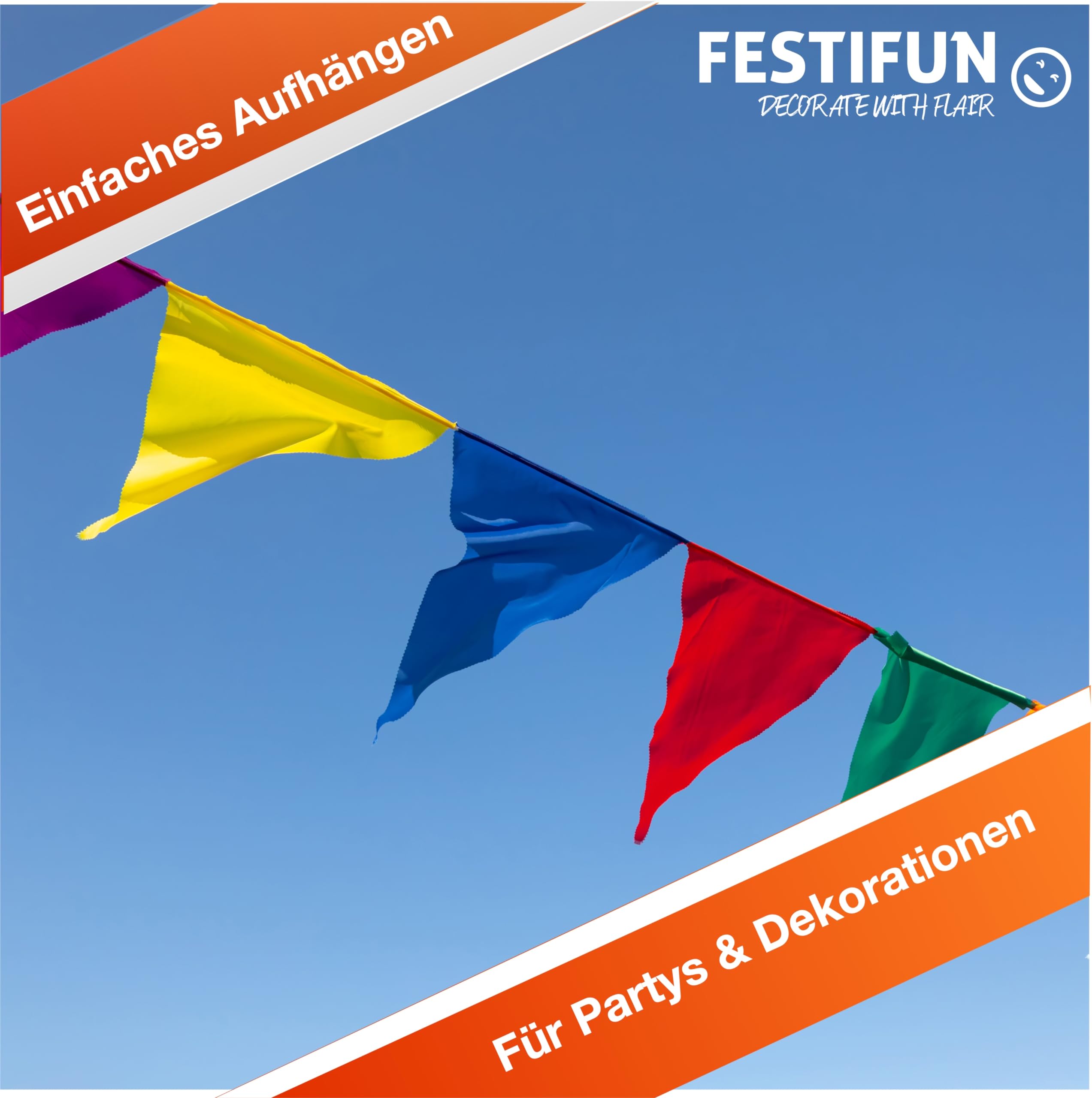 festifun-wimpelkette-3x-100m-stoffgirlande-bunt-wetterfest image 2