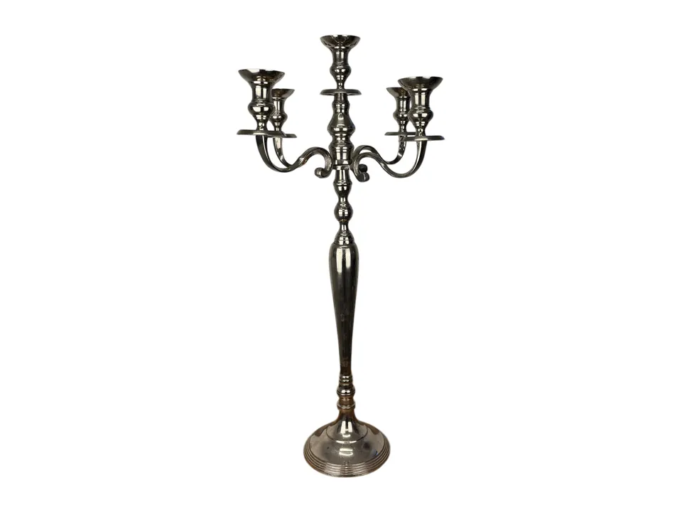 dekoration-kerzenleuchter-5-armig-silber-80-cm-mieten image 1