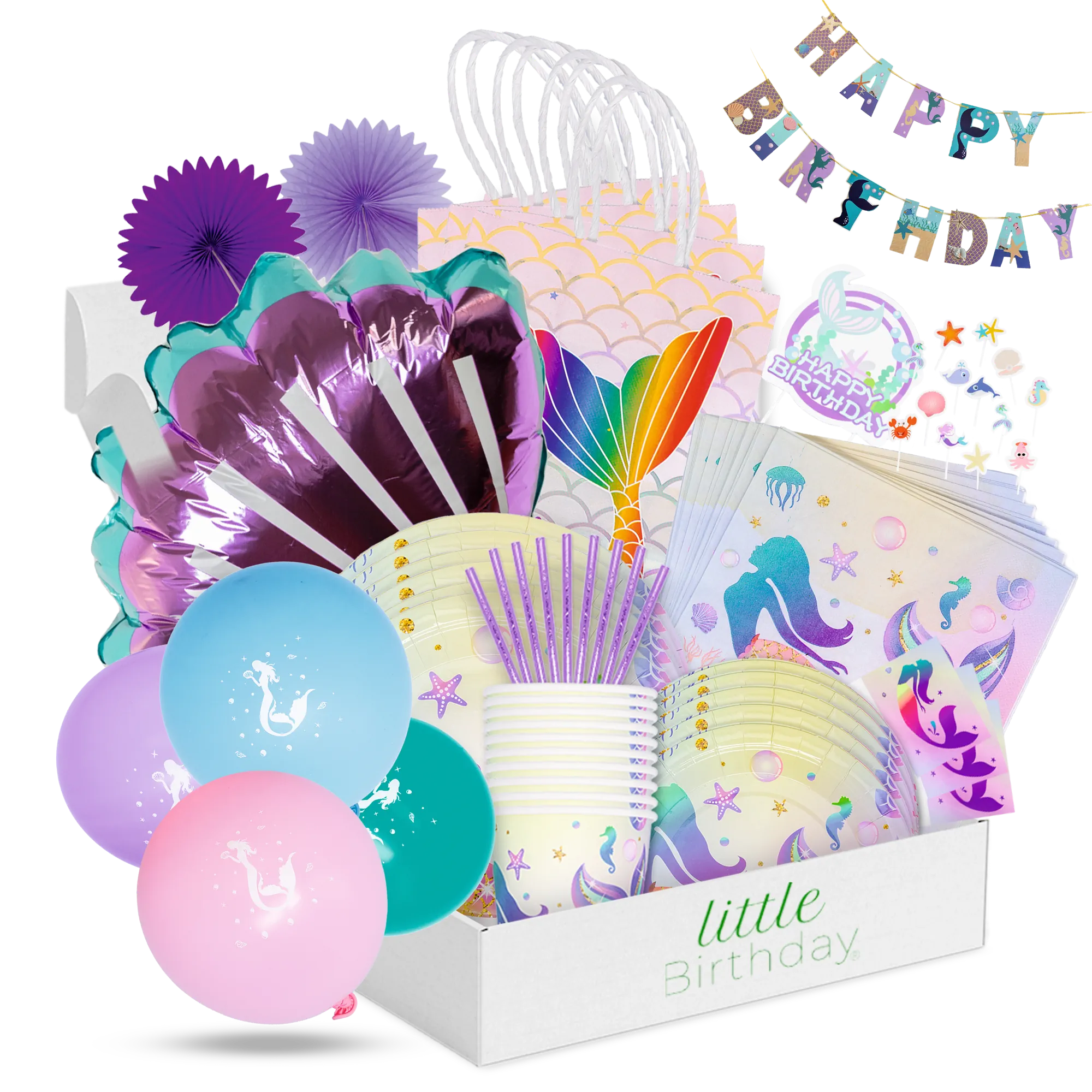 little-birthday-meerjungfrau-geburtstagsbox-partyset-138-teilig image 1