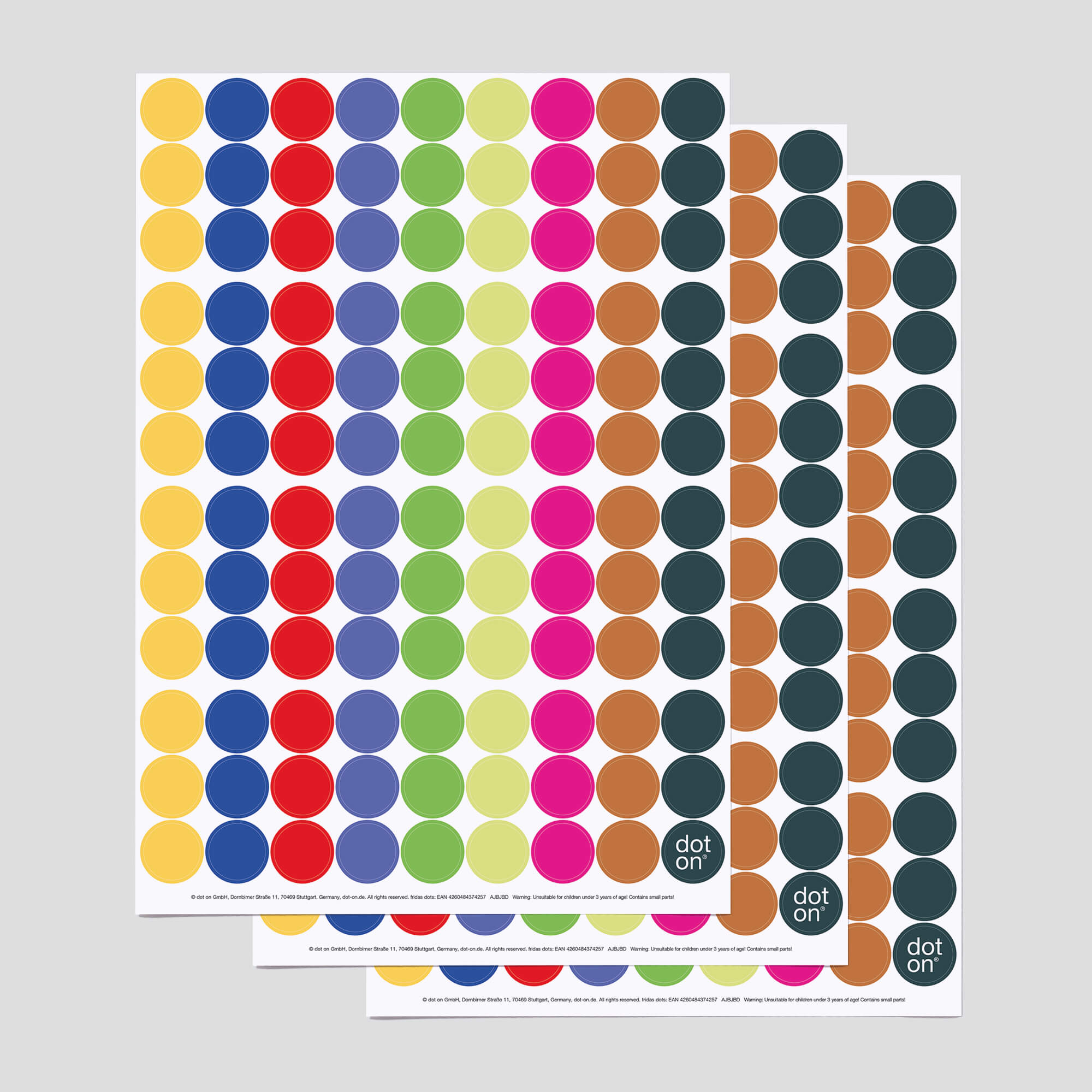 dot-on-fridas-dots-klebepunkte-20-mm-3er-set-bunt image 1