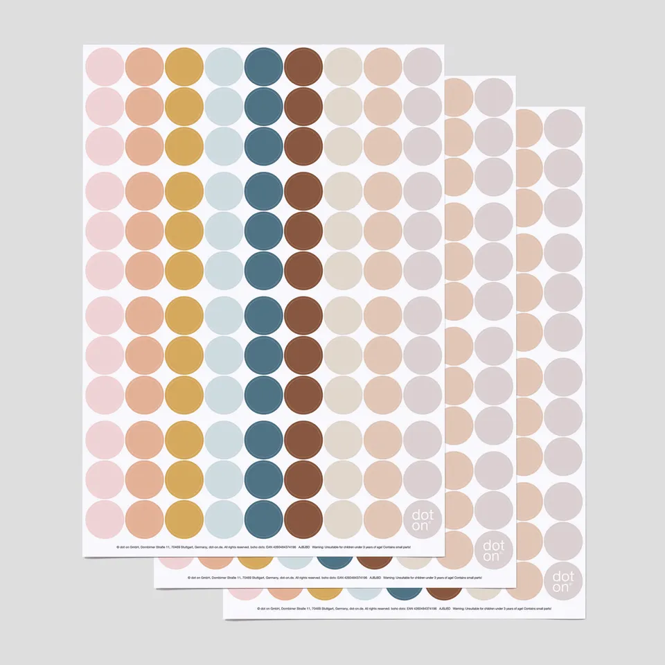 dot-on-boho-dots-klebepunkte-20-mm-3er-set-retro image 1