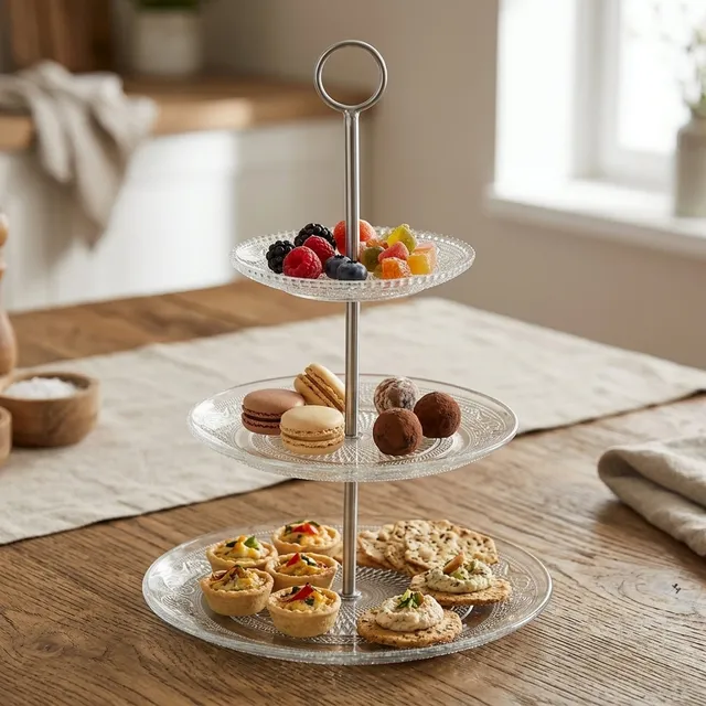 eventzauber-etagere-candybar-rund-glas-3-st-ckig-muster image 1