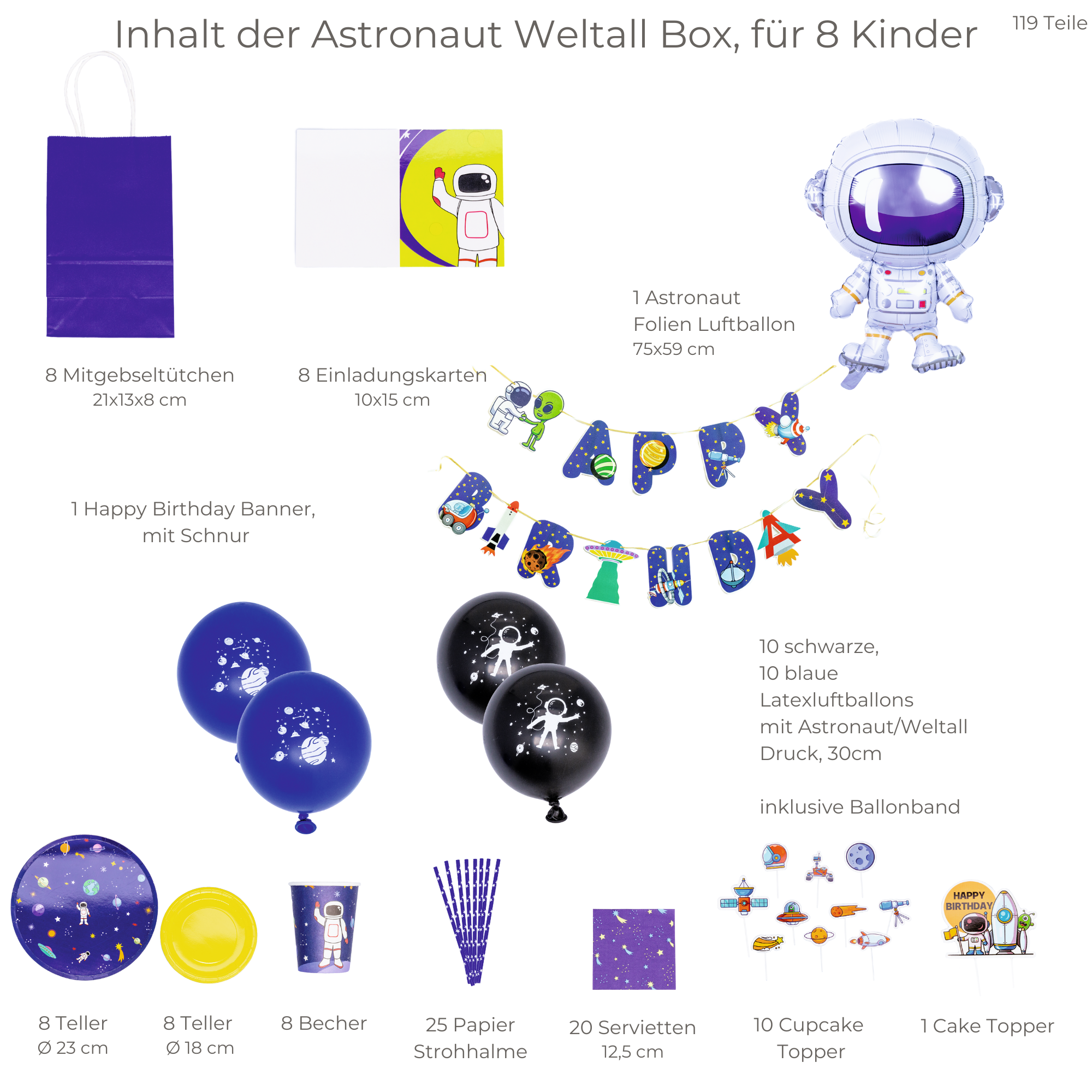 little-birthday-geburtstags-mottobox-astronaut-partyset-119-tlg image 3